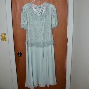 Beautiful Beaded Tea Length Dress